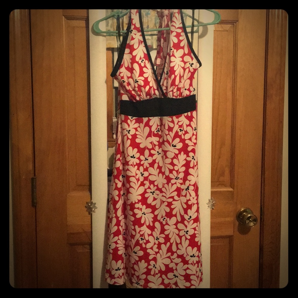 Floral print halter sun dress  👗